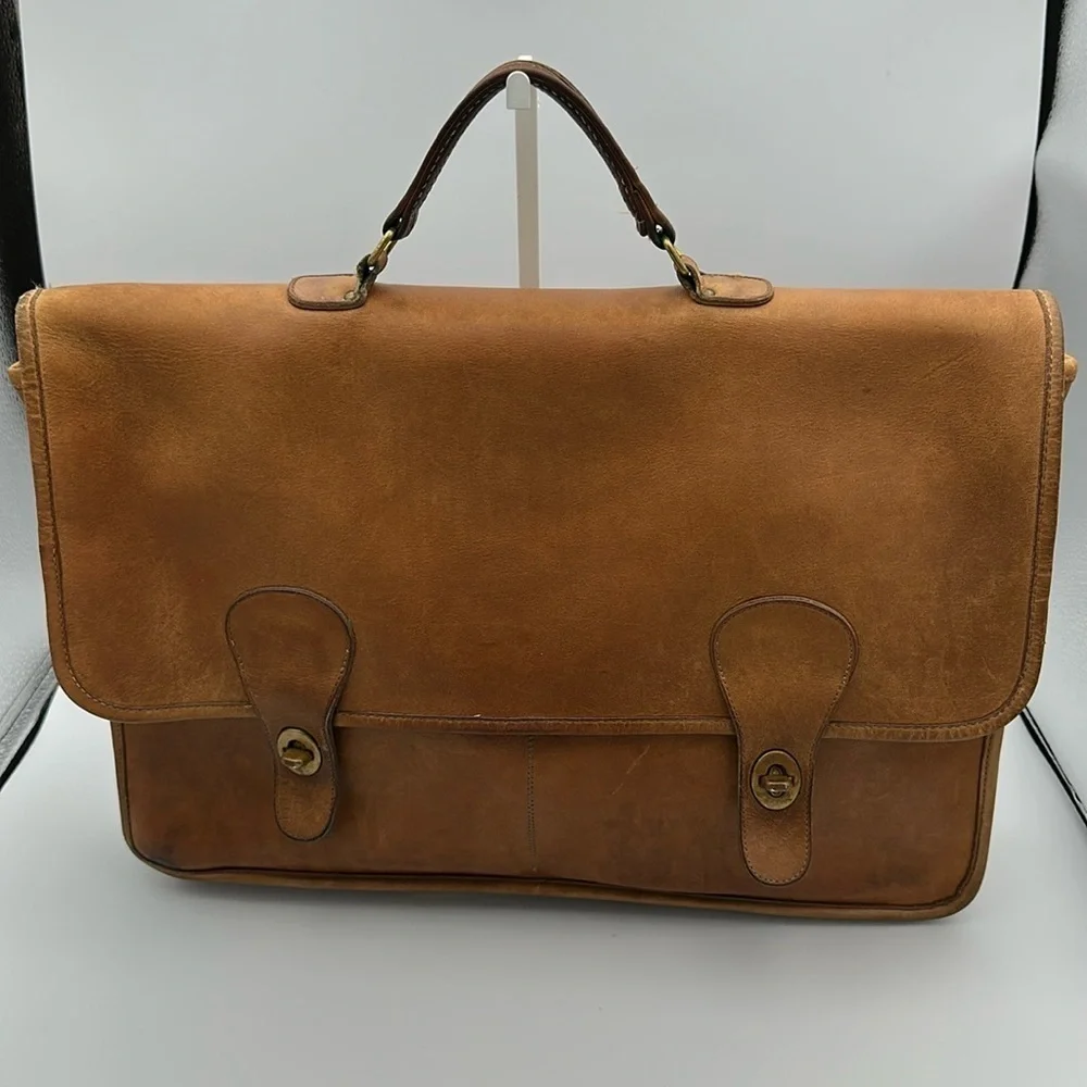 Vintage Coach Briefcase Tabac